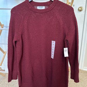 NWT Old Navy Oversized Cranberry Sweater